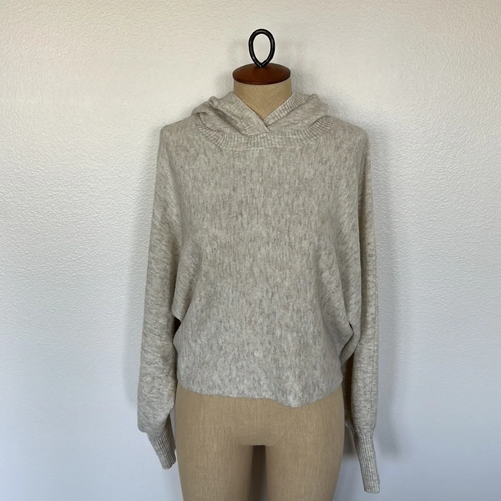 Zara Hooded Knit Sweatshirt Size M - Picture 8 of 10